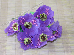 Букет цветов Дикий мак фиолетовый