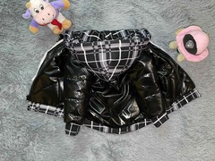 Куртка детская демисезонная с трикотажным капюшоном черная