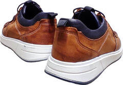 Модные мокасины кроссовки демисезонные мужские кэжуал стиль Arsello 33-19 Brown White.