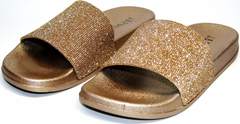 Пляжные сланцы женские J.B.P. Shoes NU25 Gold.