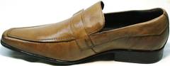 Модные мужские туфли на свадьбу Mariner 12211 Light Brown.