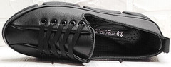 Спортивные женские туфли кроссовки из натуральной кожи Mario Muzi 1350-20 Black.