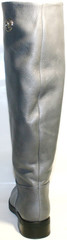 Сапоги женские демисезонные серые кожаные El Passo - Vespa Topo.
