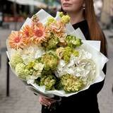 Photo of Juicy bouquet with peony roses «Green mango»