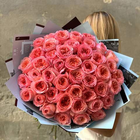 45 пионовидных эквадорских роз «Pink Expression»