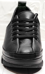 Женские кожаные кроссовки туфли на шнурках Mario Muzi 1350-20 Black.