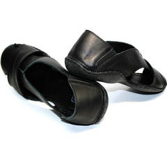 Мужские сандали мужские кожаные Luciano Bellini 801 Black.