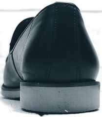 Черные лоферы туфли под брюки мужские Luciano Bellini 91178-E-212 Black.