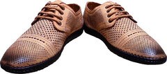 Летние мужские туфли бежевые Luciano Bellini S203 – Beige Nubuk.