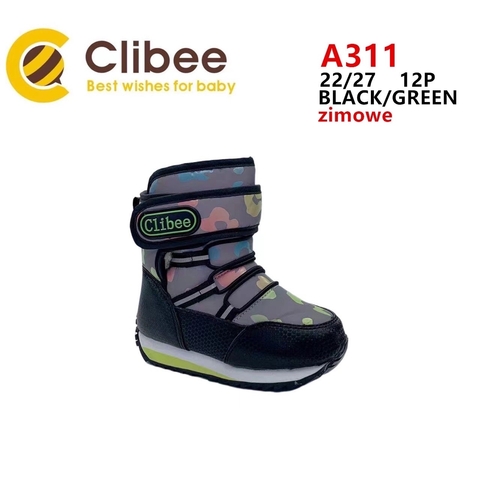 Clibee (зима) A311 Black/Green 22-27
