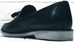 Летние лоферы туфли мужские классика Luciano Bellini 91178-E-212 Black.
