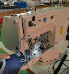 Фото: Автоматическая машина для пробития и обшивания люверсов-отверстий на бейсболке  RM-430D-MY