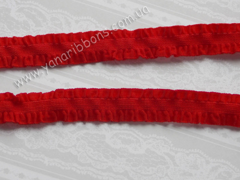 Резинка с волнистыми краями красная ширина 14 мм