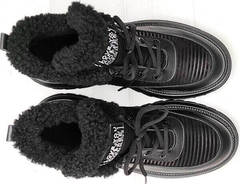 Демисезонные кроссовки ботинки кожаные женские Marani Magli 22-113-104 Black.