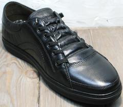 Туфли кроссовки без шнурков мужские весна осень Novelty 5235 Black.