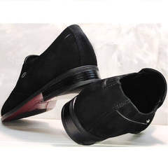 Классические туфли замшевые мужские Ikoc 3410-7 Black Suede.