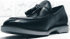 Классические лоферы туфли мужские кожаные Luciano Bellini 91178-E-212 Black.
