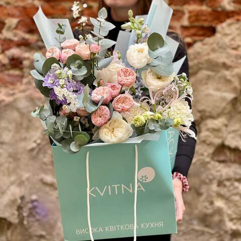 Photo of Pastel delicate bouquet «Light weightlessness»