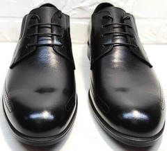 Красивые туфли мужские свадебные Ikoc 3416-1 Black Leather.