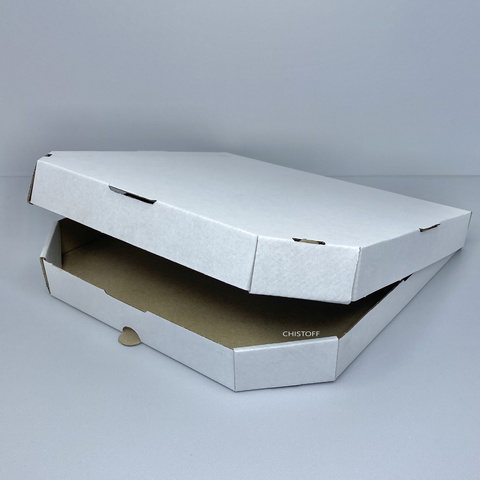 Коробка для пиццы 245х245х35 мм белая