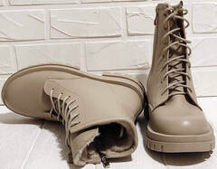 Зимние ботинки женские кожаные AVK – D13 Masis Vison.
