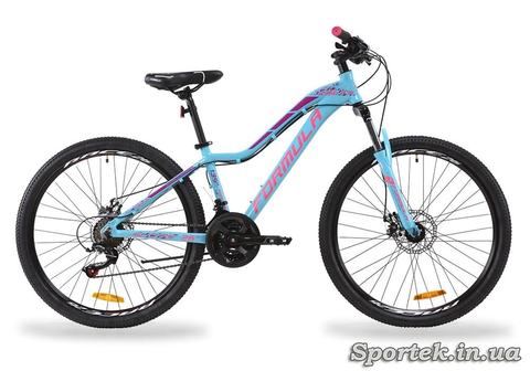 Горный женский алюминиевый велосипед Formula Mystique 1.0 AL AM DD 2020 - перламутрово-голубой с розовым