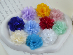 Заготовка для квітки з блискучої органзи персикова