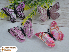 Метелики  для вирізання ніжно-рожеві в листах