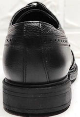 Стильные туфли мужские кожаные черные Luciano Bellini C3801 Black.
