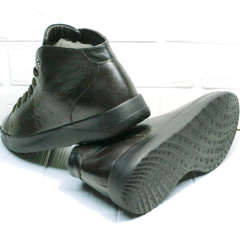Демисезонные кеды ботинки на толстой подошве Ikoc 1770-5 B-Brown.