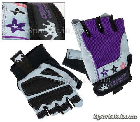 Жіночі перчатки для велоспорту та фітнесу з відкритими пальцями CrownFit