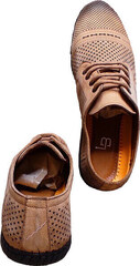 Бежевые мужские туфли лето Luciano Bellini S203 – Beige Nubuk.