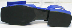 Квадратные босоножки на невысоком каблуке женские Amy Michelle 2634 Ultra Blue.