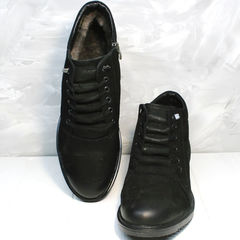 Мужские ботинки зима Luciano Bellini 71783 Black.
