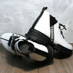 Ботинки на шнуровке женские Ripka 146White