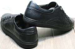Туфли кроссовки без шнурков и липучек мужские на осень Novelty 5235 Black