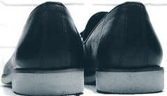 Мягкие туфли лоферы черные мужские Luciano Bellini 91178-E-212 Black.