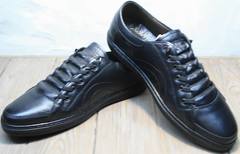 Кеды кроссовки без шнурков и липучек мужские на осень Novelty 5235 Black