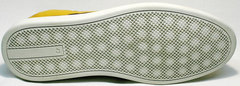 Молодежные мужские туфли на плоской подошве King West 053-1022 Yellow-White.