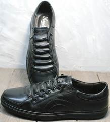 Сникерсы кроссовки без шнурков и липучек мужские на осень Novelty 5235 Black