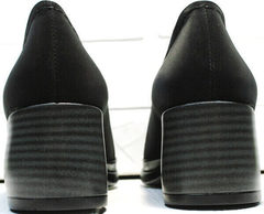 Женские осенние туфли черные на широком каблуке 6 см H&G BEM 167 10B-Black.
