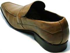 Кожаные мужские туфли коричневые Mariner 12211 Light Brown.