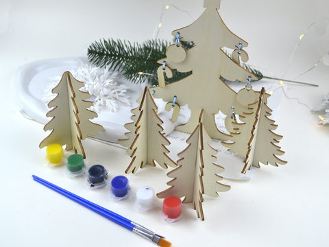 Набір для самостійного розмальовування Ялинки