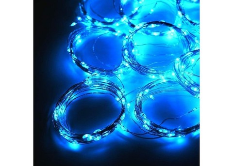 Гирлянда Штора на проволоке Капля росы 3 х 2 м 320 LED белый, теплый, синий, мультик