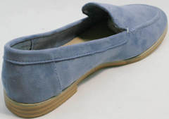 Закрытые туфли без каблука женские лето Seastar T359P Blue.