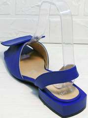 Модные босоножки женские на квадратном каблуке Amy Michelle 2634 Ultra Blue.