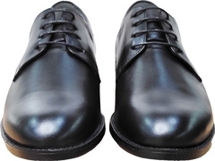 Черные туфли мужские кожаные Luciano Bellini 23KF810 Black Leather.