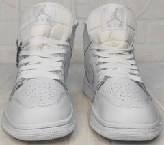 Кожаные кроссовки найк джордан Nike Air Jordan A806-1 All White.