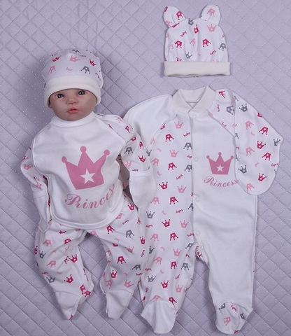 Набор одежды для новорожденного в роддом Princess розовый