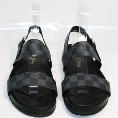 Модные мужские сандалии Louis Vuitton 1008 01Blak.